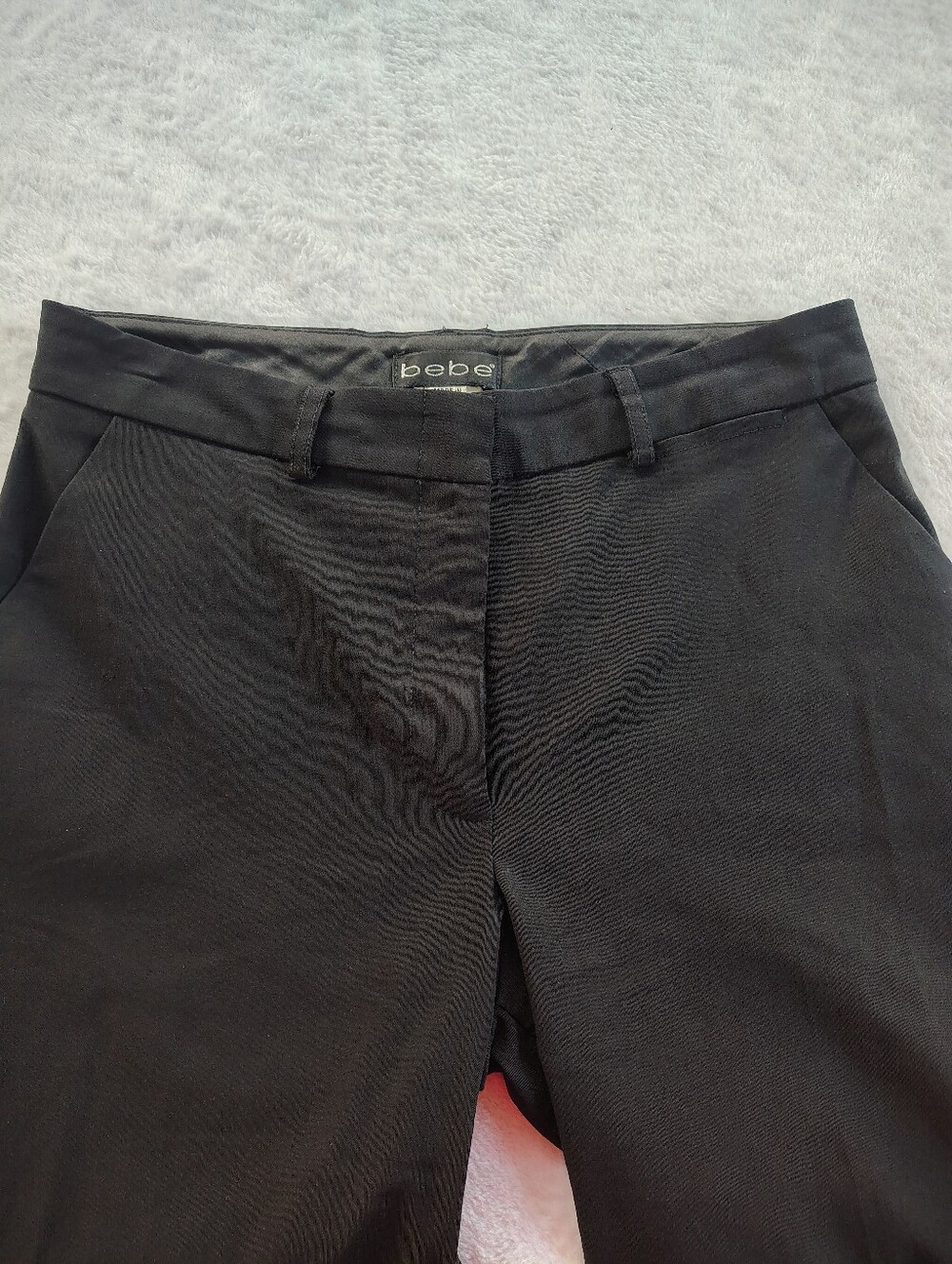 Vintage BEBE Flat-Front black  Cropped Pants